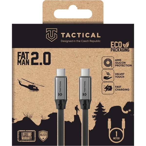 Tactical Fat Man 2.0 kábel USB-C/USB-C 1m sivý - Káble a redukcie - Obrázok 03faaf1ea3d34bcb8b81f1933ecb745f