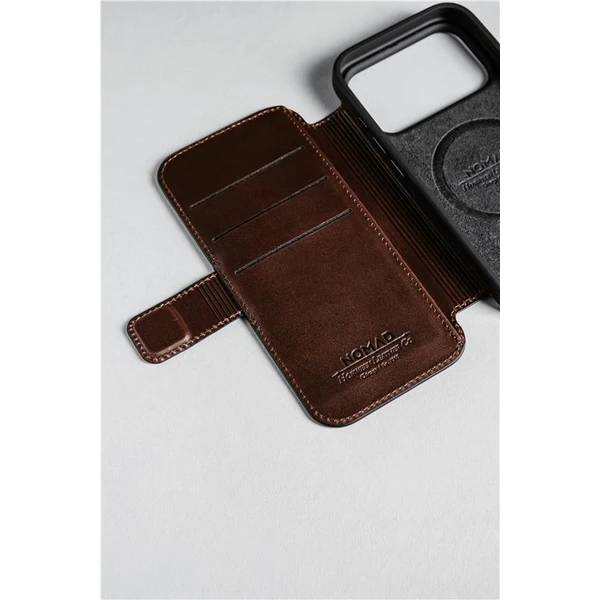 Nomad Modern Leather Folio (Horween) MagSafe kožené púzdro iPhone 17 Pro Max Rustic Brown - Puzdra - Obrázok 03fe23d9e9af4f8c873bb59ba17eb3e4
