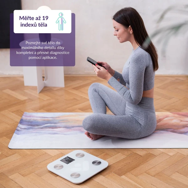 TrueLife FitScale W6 BT múdra váha biela - Inteligentné váhy - Obrázok 0401000J01