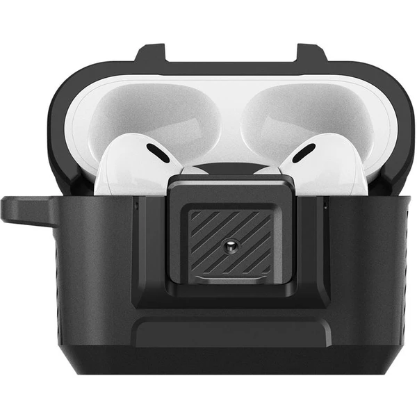 Spigen Lock Fit odolné puzdro Apple AirPods Pro 2 Gen. matne čierne - Puzdra - Obrázok 0405000J01
