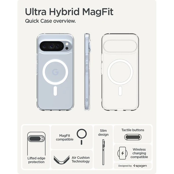 Spigen Ultra Hybrid MagSafe kryt Google Pixel 10 Pro XL clear white - Puzdra - Obrázok 041fc043678047e28881b7b1463f5035