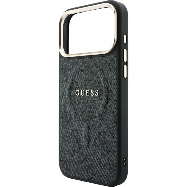 Guess PU Leather 4G Gold Frame Embossed MagSafe Zadný kryt pre iPhone 18 Pro Black - Puzdra - Obrázok 04220ef1a433401fa66431be03a1979a
