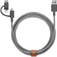 Native Union Belt Cable Universal USB-A/USB-C/Micro USB/Lightning kábel 2m zebra - Káble a redukcie
