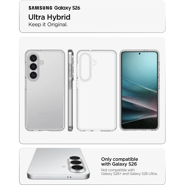 Spigen Ultra Hybrid kryt Samsung Galaxy S26 priehľadný - Puzdra - Obrázok 044eab752c30420fb30c0f7239605683