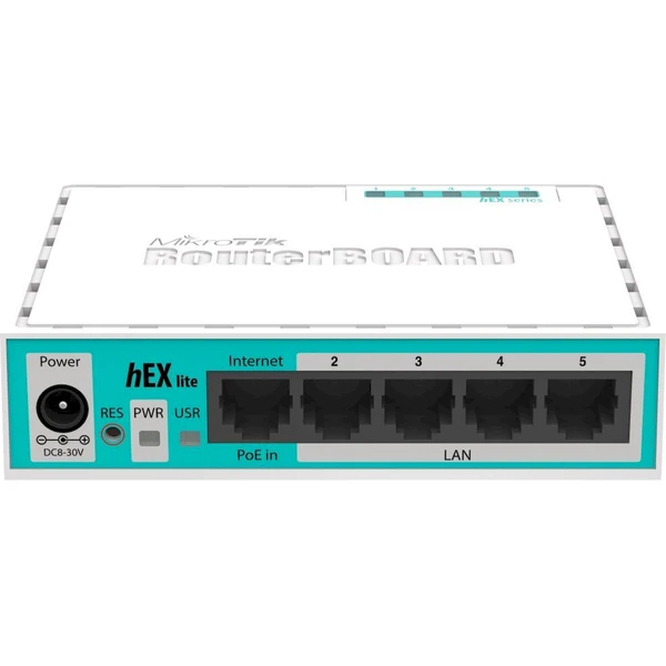 MikroTik BOARD RB750r2 hEX lite router biely - Wi-Fi routery - Obrázok 048B000O01