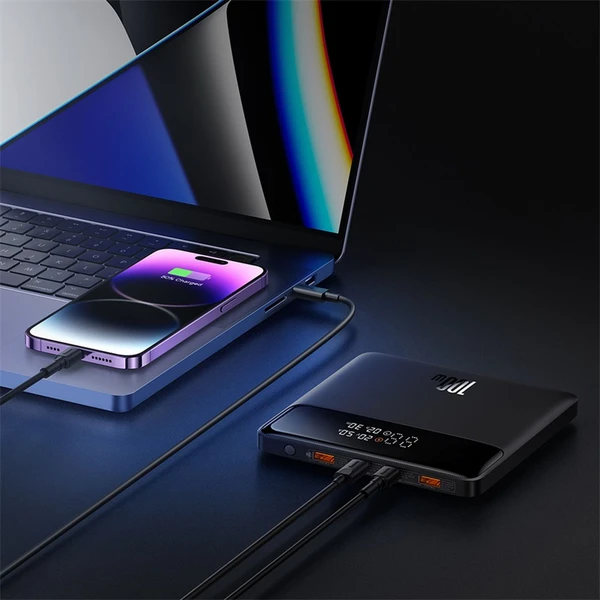 Powerbanka Baseus Blade 20000mAh 100W s digitálnym displejom a káblom USB-C/USB-C biela - Powerbanky - Obrázok 04AE000N01