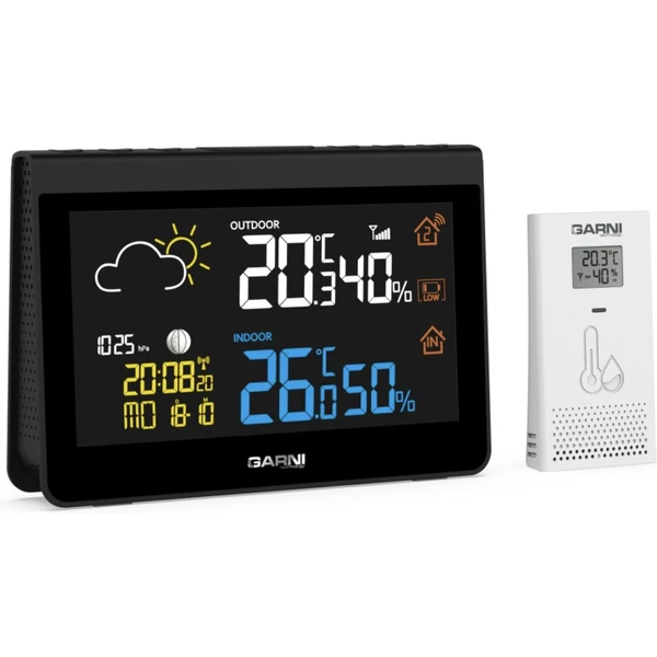GARNI 612 Precise Meteorologická stanica čierna - Meteorologické stanice - Obrázok 04D5000N01