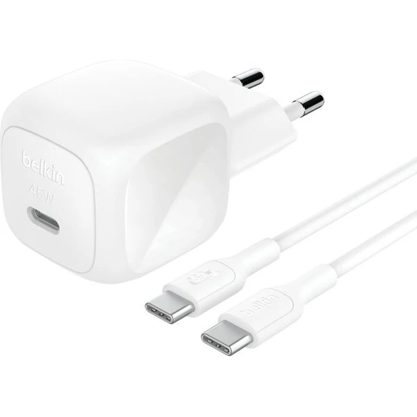 Belkin BOOST CHARGE ™ 45W USB-C Power Delivery PPS nabíjačka, 1m USB-C/USB-C kábel biela - Nabíjačky - Hlavný obrázok