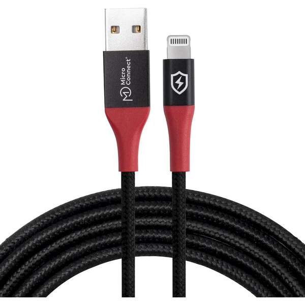 MicroConnect Safe Charge USB-A/Lightning nabíjací kábel 12W 1,5m čierny - Káble a redukcie - Hlavný obrázok