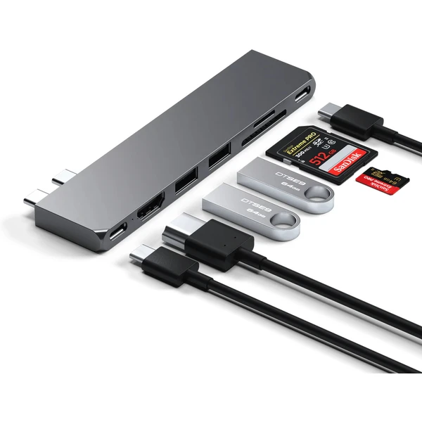 Satechi Pro Hub Slim vesmirně šedý - USB huby - Obrázok 04T1000701
