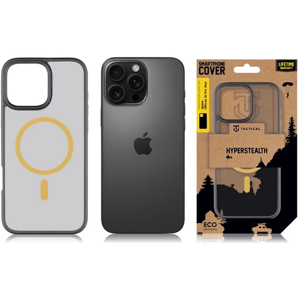 Tactical MagForce Hyperstealth 2.0 Kryt pre iPhone 16 Pro Max Black/Yellow - Puzdra - Obrázok 04b9ef180ebb45ee8984110c0df1c55b
