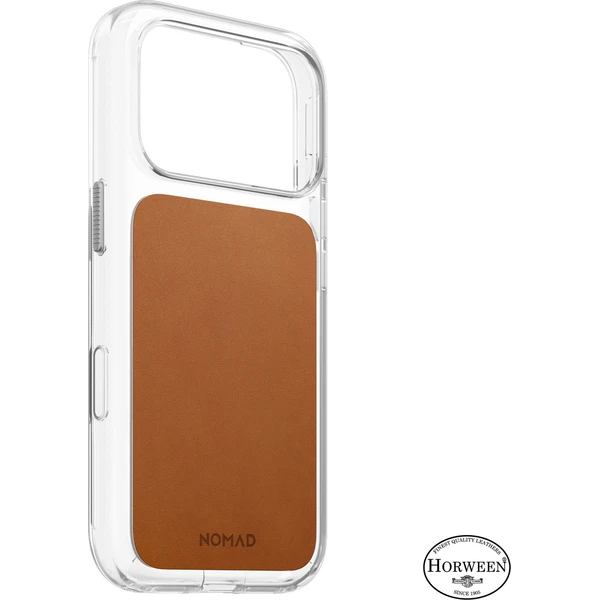 Nomad Clear Leather (Horween) MagSafe kryt iPhone 18 Pro Saddle - Puzdra - Hlavný obrázok
