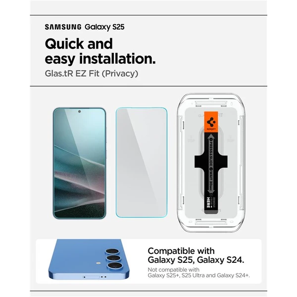 Spigen Glass tR EZ Fit HD (Privacy) tvrdené sklo Samsung Galaxy S25/S24 (2 ks) - Ochranné fólie a sklo - Obrázok 04bdec9abb7143c7a4d3785d018e5472