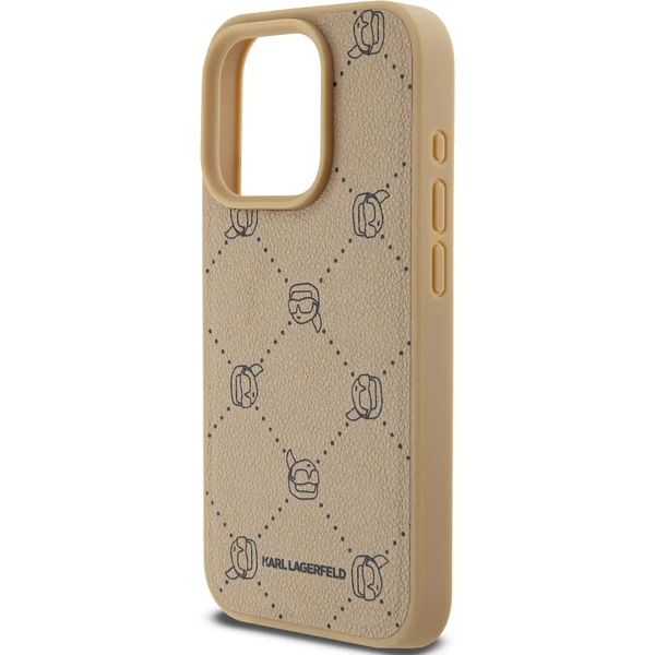 Karl Lagerfeld PU Karl Heads Pattern Magsafe zadný kryt pre iPhone 15 Pre béžový - Puzdra - Obrázok 04c66b2483d34696a3eb75aa24534547
