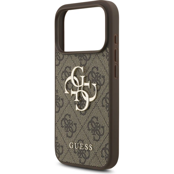 Guess PU 4G Metal Logo kryt iPhone 17 Pro hnedý - Puzdra - Obrázok 04d3417a1d944df6b4be1c24baf38638