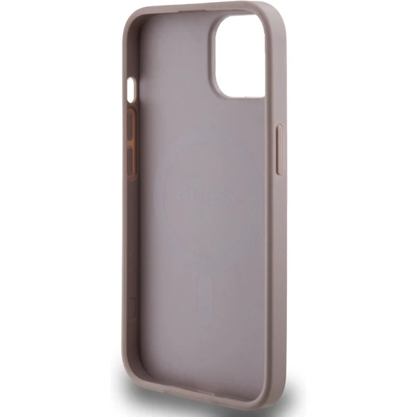 Guess PU Leather 4G Colored Ring MagSafe kryt iPhone 14 ružový - Puzdra - Obrázok 04d9318090b9485ab6e8db1845533c6a