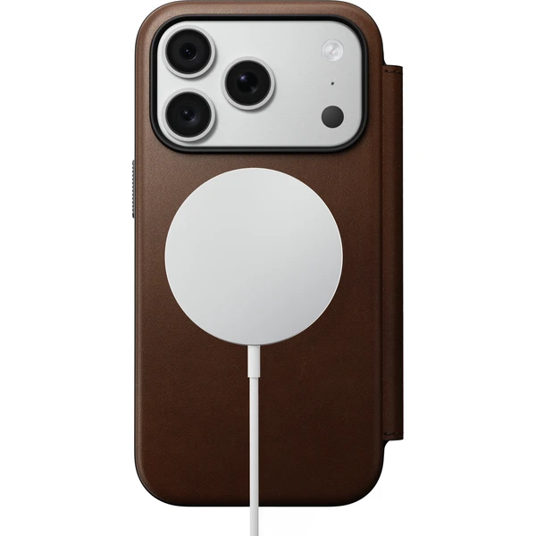 Nomad Modern Leather Folio MagSafe kožené puzdro iPhone 17 Pro/18 Pro Brown - Puzdra - Obrázok 04f27d0755294a4d905457955d8889bc