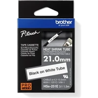 Brother HSE251E zmršťovacia bužírka čierna na bielom 21 mm - Pásky pre štítkovače