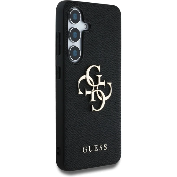 Guess PU Grained 4G Metal Logo kryt Samsung Galaxy S25 čierny - Puzdra - Obrázok 04faf9130dd14bfa9e70282059943f11
