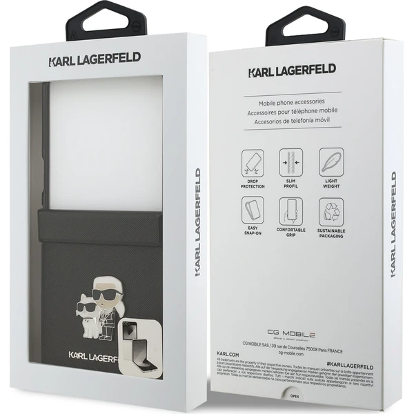 Karl Lagerfeld PU Saffiano Karl and Choupette kryt Samsung Galaxy Z Flip 7 čierny - Puzdra - Obrázok 0501e45e8f18453fbaff7144ce8a2f75