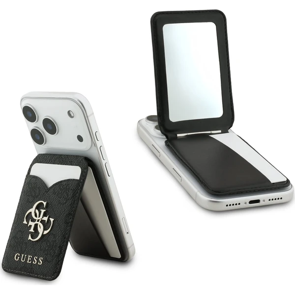 Guess PU 4G Mirror MagSafe Cardslot peňaženka so stojanom čierna - Peňaženky - Hlavný obrázok