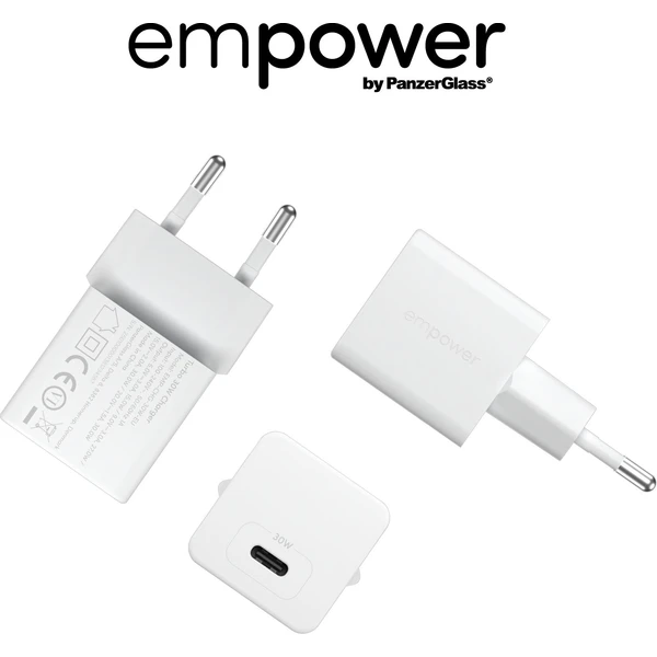 PanzerGlass® empower nabíjačka Turbo GaN (30 W) 1x USB-C, biela - Nabíjačky - Obrázok 053J000K01