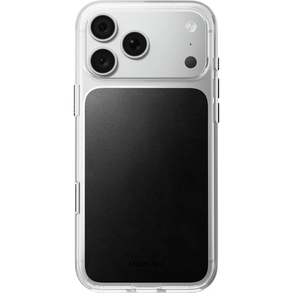 Nomad Clear Leather (Horween) MagSafe kryt iPhone 17 Pro Max/18 Pro Max Black - Puzdra - Obrázok 0545966835914e9db7eb9dfc8619506e