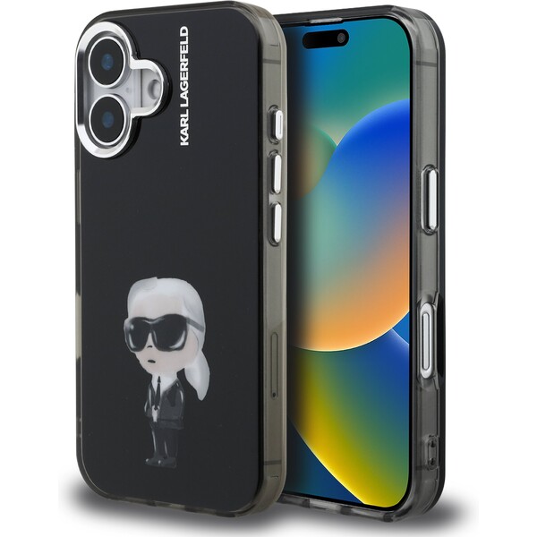 E-shop Karl Lagerfeld IML Aquarelle Karl kryt iPhone 16 čierny