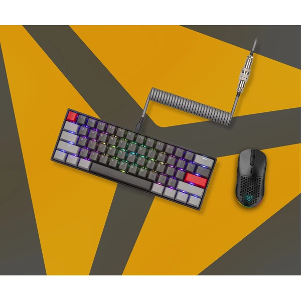 Yenkee YCU COIL GY krútený kábel USB-A/USB-C sivý - Káble - Obrázok 05A4000N01