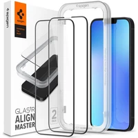 Spigen tR Align Master tvrdené sklo 2ks iPhone 14 Plus/13 Pro Max čierne - Ochranné fólie a sklo