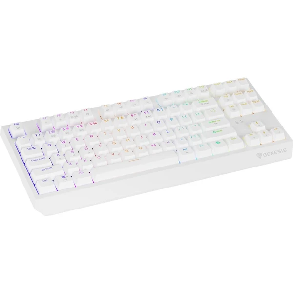 Genesis THOR 230 TKL RGB bezdrôtová mechanická klávesnica biela Outemu Red - Klávesnice - Obrázok 05I5000O01