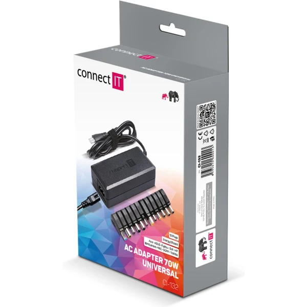 CONNECT IT Notebook Power univerzálny notebookový adaptér 70 - Nabíjačky - Obrázok 05N0000J01