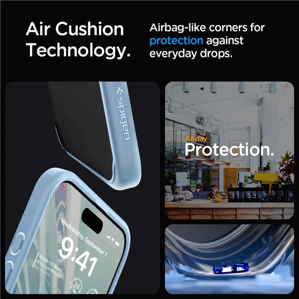 Spigen Crystal Hybrid kryt iPhone 15 Pro Max modrý - Puzdra - Obrázok 05Z8000601