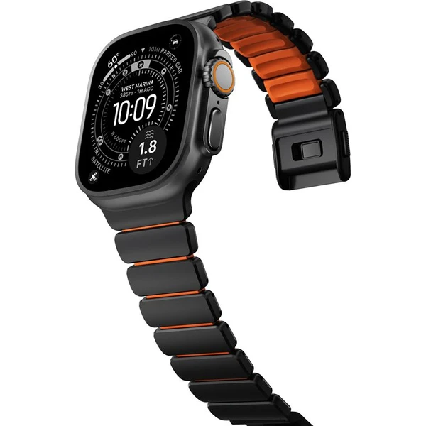 Nomad Stratos Band FKM remienok Apple Watch 45/46/49mm Čierny titán/Ultra oranžová - Remienky - Obrázok 05b1013215c34d709208a89b98067c0e