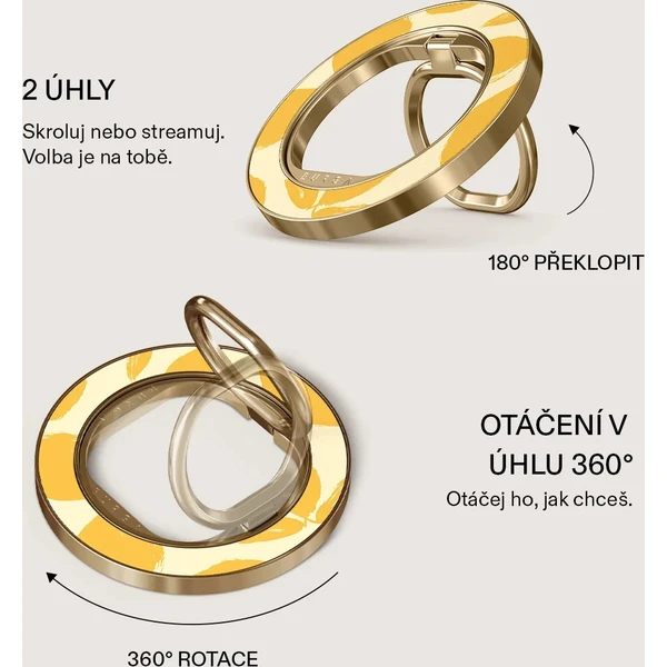 Burga Magnetic Ring držiak Lemon Tart zlatý - Držiaky - Obrázok 05bd232989d14bcea1ed83d411d519d0