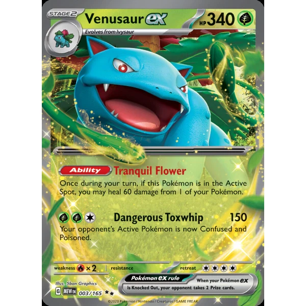 Venusaur ex (MEW 003) - 151 [Holo] - Kusové karty - Hlavný obrázok