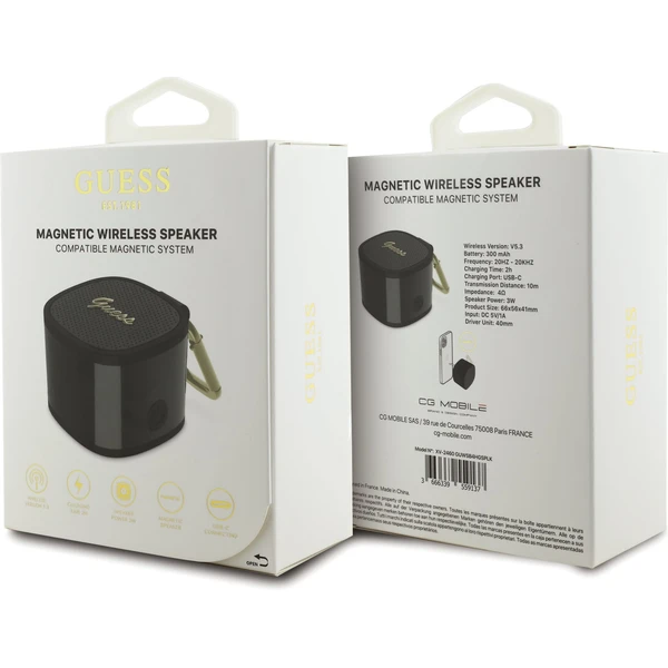 Guess MagSafe Bluetooth reproduktor čierny - Reproduktory - Obrázok 0619ece4e217416d9d4e0ac06eb5e53a