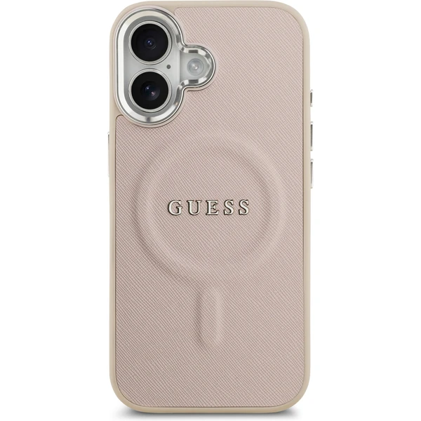 Guess PU Saffiano MagSafe kryt iPhone 17 ružový - Puzdra - Obrázok 063da7aa39ed4852b0fbc0e28952d044