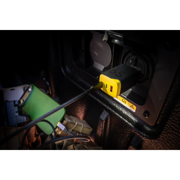 Tactical Minimi GaN 65W nabíjací adaptér (2xUSB-C, 1xUSB-A) čierny - Nabíjačky - Obrázok 0646539581614f23b3cedcace7a85b44