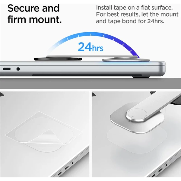 Spigen OneTap Monitor/Laptop Mount S312 nalepovací MagSafe držiak strieborný - Držiaky - Obrázok 064f488e0ab542399e1c1b6dbaeffa63