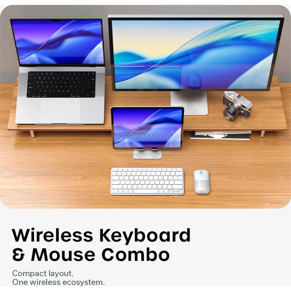 Satechi Slim CEX1 Wireless Combo (Keyboard and Mouse) - US English - Silver - Klávesnicové sety - Obrázok 067659cc5a6048428a0e3cd314e96563