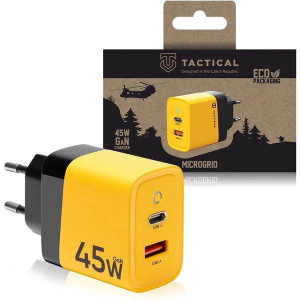 Tactical Microgrid GaN 45W nabíjačka žltá - Nabíjačky - Obrázok 06A8000701