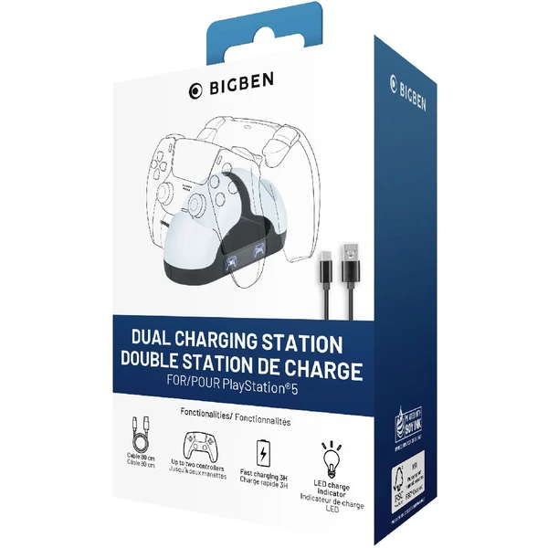Bigben nabíjacie stanice V3 pre DualSense PS5 ovládače - Dokovacie stanice - Obrázok 06L7000701