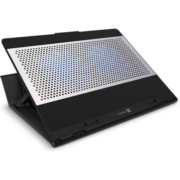CONNECT IT FrostBlast chladiaca podložka pod notebook s modrým podsvietením čierna - Chladiace podložky - Obrázok 06N0000P01