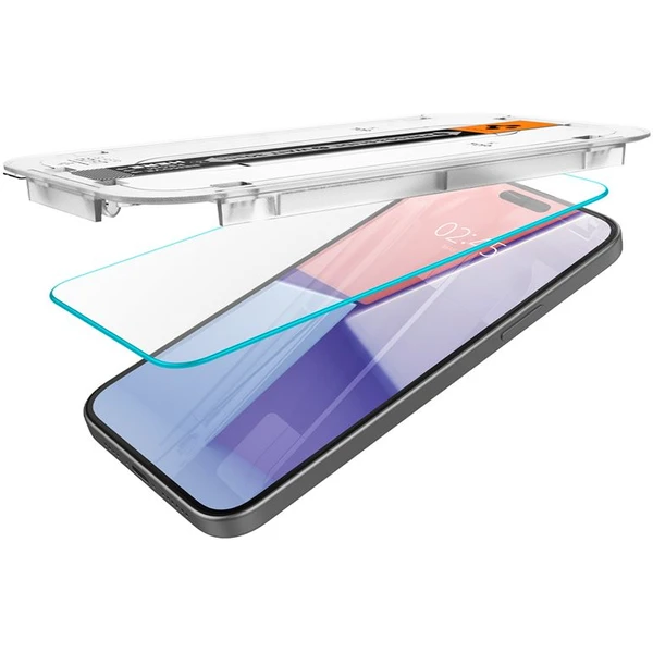Spigen Glass tR EZ Fit tvrdené sklo iPhone 16/15 číre (2 ks) - Ochranné fólie a sklo - Obrázok 06U8000601