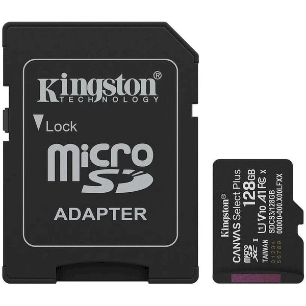 Kingston Canvas Select Plus microSDXC 128GB + SD adaptér - Pamäťové karty - Hlavný obrázok