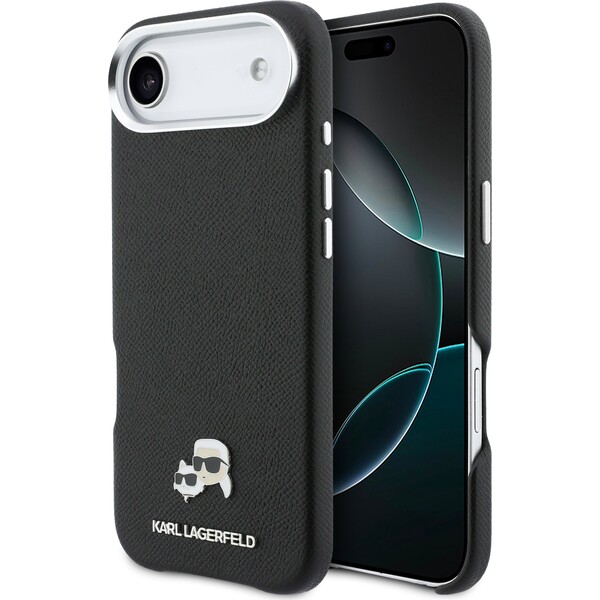 E-shop Karl Lagerfeld PU Karl a Choupette Heads Pins MagSafe kryt iPhone Air čierny
