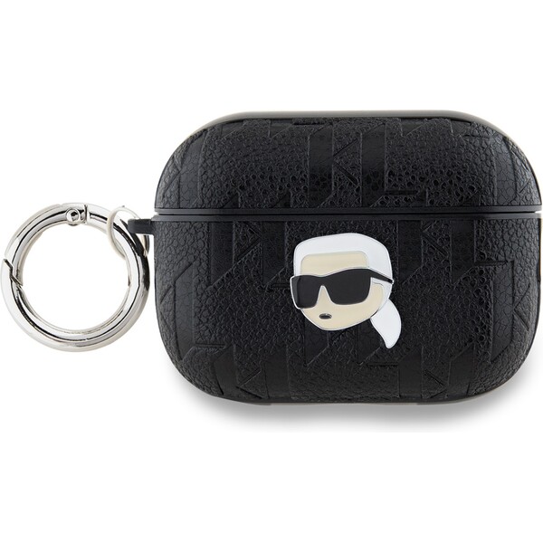Karl Lagerfeld PU Embossed Karl Head puzdro AirPods Pro 2 čierne