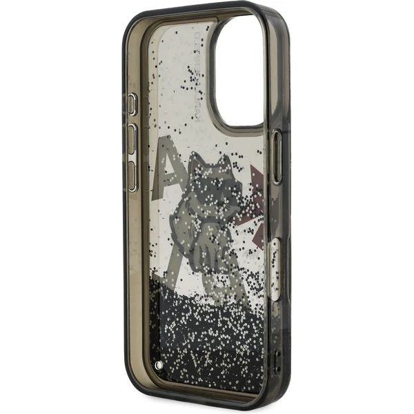 Karl Lagerfeld Liquid Glitter Scattered Chúpette kryt iPhone 16 čierny - Puzdra - Obrázok 06d0d793f9ac436f87b9359e1998a7c8