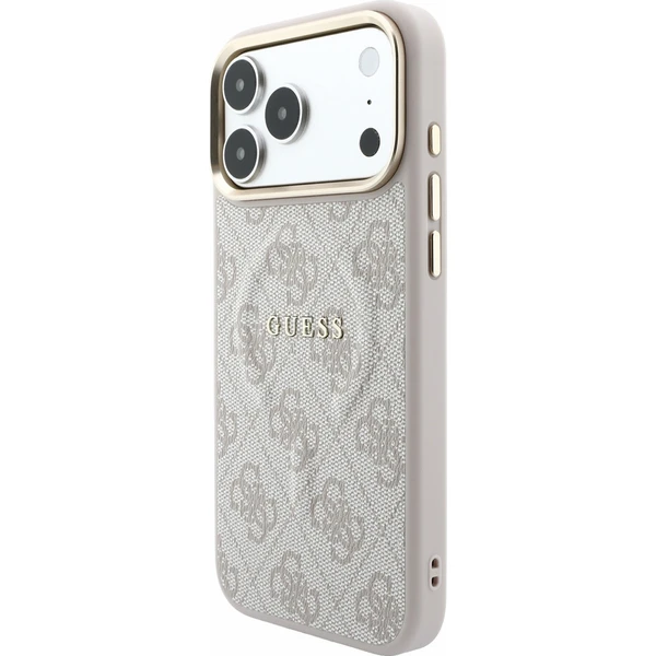 Guess PU Leather 4G Gold Frame Embossed MagSafe Zadný kryt pre iPhone 18 Pro Max Pink - Puzdra - Obrázok 06d1a188ef42416da25f285b65023cdf